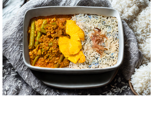 [CL-ML-21b] Blue Pea Lemongrass Rice with Spicy Beef